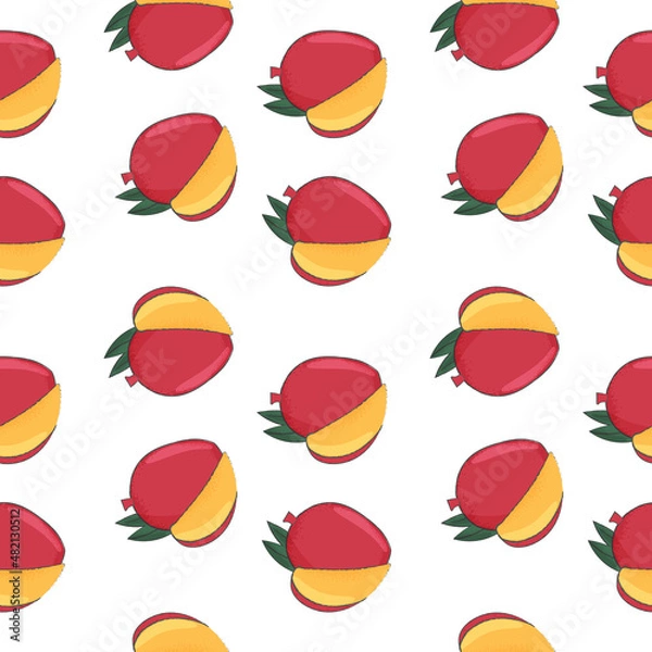 Obraz pattern mango tropical print