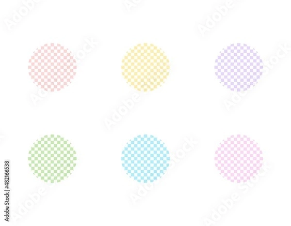 Fototapeta チェック柄の飾り枠素材　市松模様の枠素材