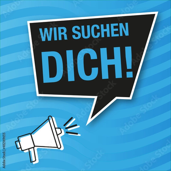 Obraz Wir suchen Dich, Anzeige für Mitarbeiter suche