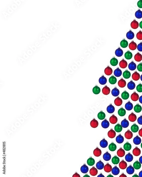 Fototapeta weihnachtsbaum aus christbaumkugeln