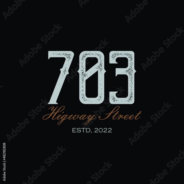 Obraz Simple vintage retro rustic classic lettering typography for old premium elegant luxury label brand product like wine, beer, cloth logo design
