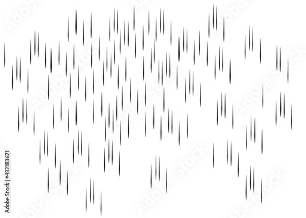 Fototapeta Rain transparent background. Water drops rainfall vector pattern