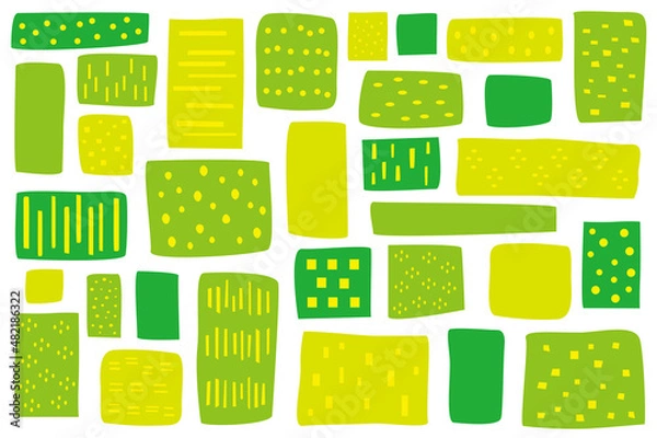 Fototapeta 手書き風な北欧風の抽象イラスト