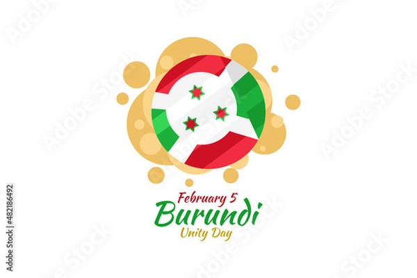 Fototapeta February 5, Unity Day of Burundi vector illustration. Suitable for greeting card, poster and banner.