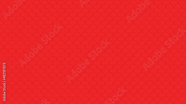 Fototapeta Abstract seamless colorful red japan circle pattern background