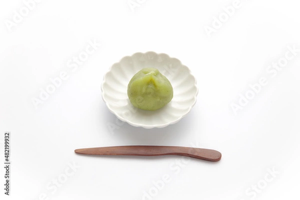 Obraz 草餅 和菓子 白背景