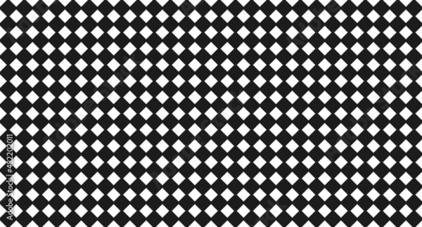 Fototapeta Check Pattern, Black and White Background