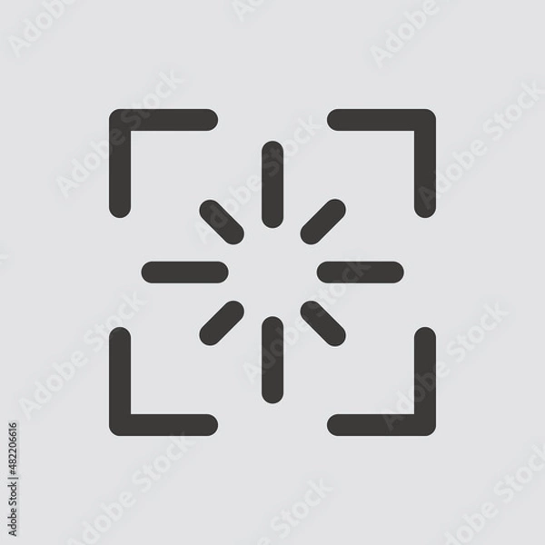 Fototapeta screenshot icon isolated of flat style. Vector illustration.