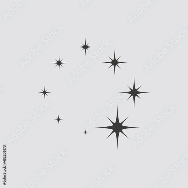Fototapeta Shine icon isolated of flat style. Vector illustration.