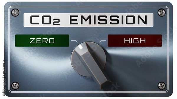 Obraz CO2 Emission Knob: Zero
