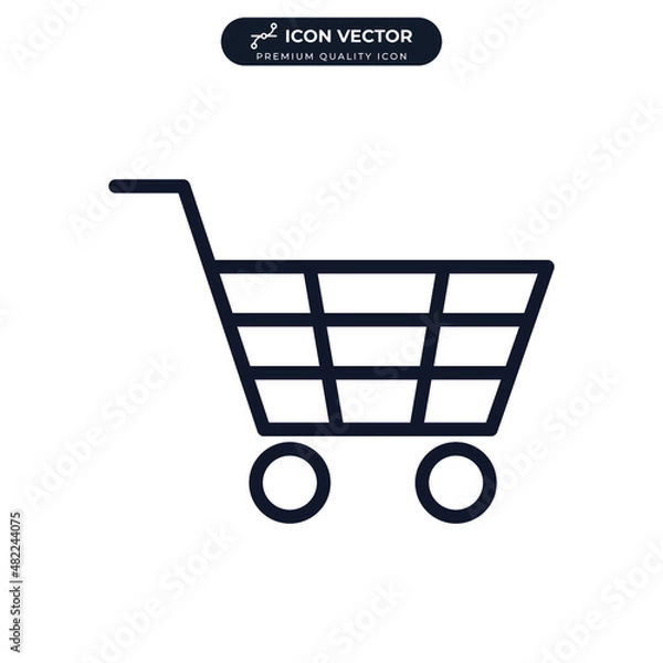 Fototapeta Shopping cart icon symbol template for graphic and web design collection logo vector illustration
