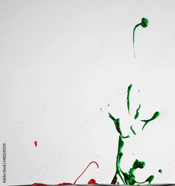 Obraz Colourful Paint Splash - White Background