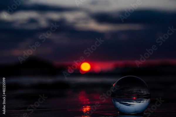 Fototapeta Lensball Scenic Sunrise at Talmine - Scotland