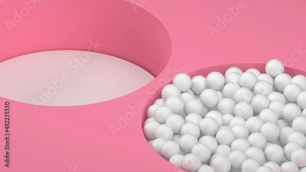 Obraz background wallpaper pink  abstract valentine's day 3d render
