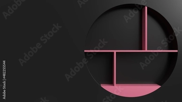 Obraz background wallpaper black pink 3d render