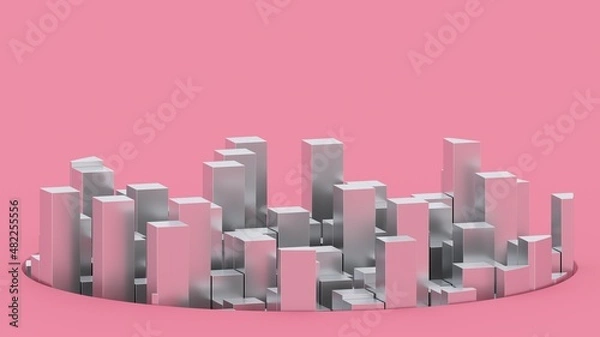 Obraz background wallpaper pink  abstract valentine's day 3d render