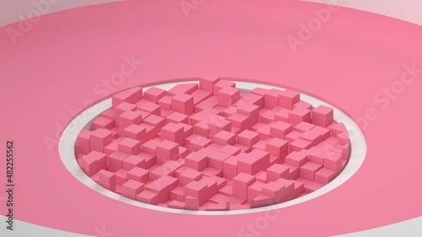 Obraz background wallpaper pink  abstract valentine's day 3d render