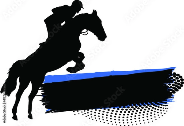 Obraz equestrian sport banner design
