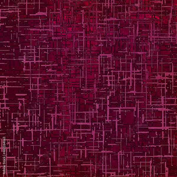 Obraz Red geometric pattern shiny metal acrylic