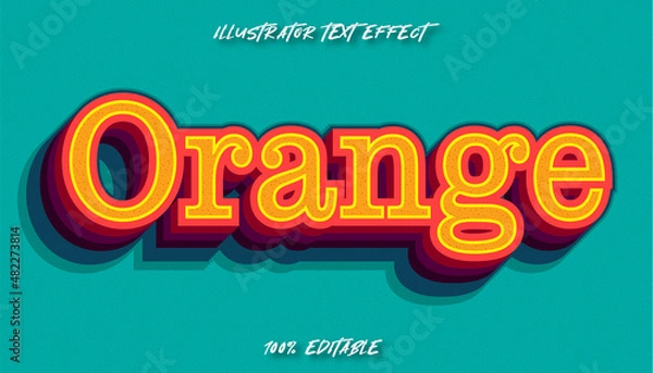 Obraz orange bold text effect