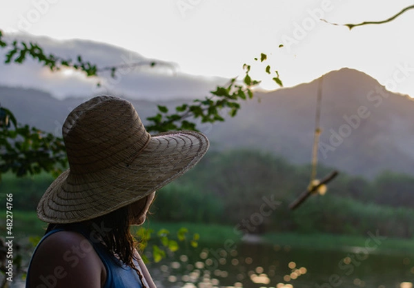 Obraz person in a hat