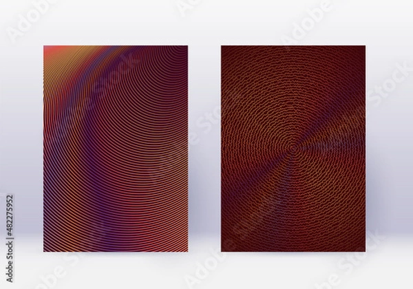 Fototapeta Cover design template set. Abstract lines modern b