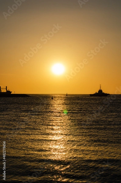 Obraz boat in the sunset