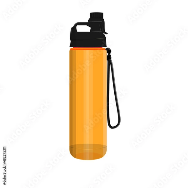 Fototapeta vector logo and cool drink bottle illustration
