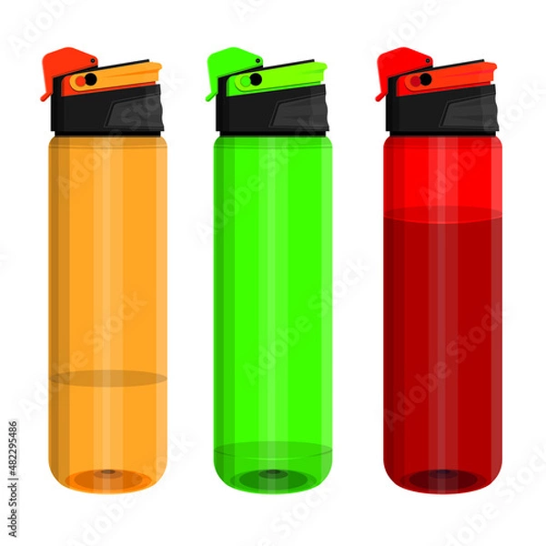 Fototapeta vector logo and cool drink bottle illustration