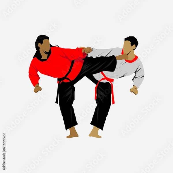 Obraz martial arts vector illustration