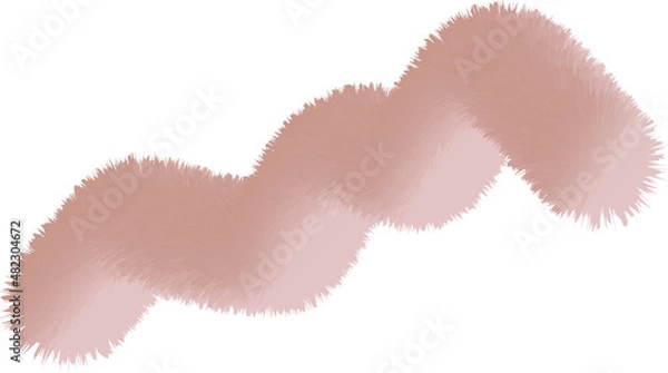 Fototapeta vector isolated 3D fur simple shape 3D spiral vector isolated  with gradient
