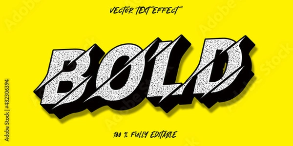 Obraz BLACK AND WHITE BOLD TEXT EFFECT