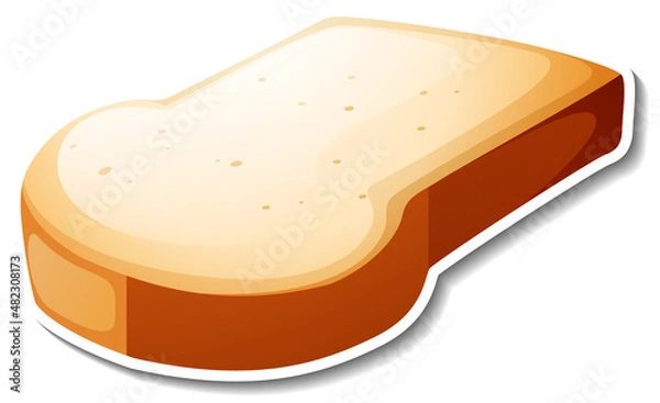 Obraz Isolated bread loaf in cartoon style