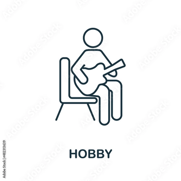Obraz Hobby icon. Line element from home rest collection. Linear Hobby icon sign for web design, infographics and more.