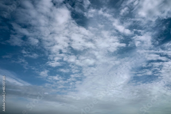 Obraz blue cloudy sky on a sunny day background screensaver backdrop