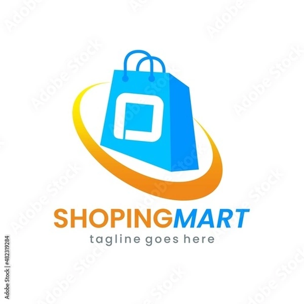 Fototapeta Letter O Shop Bag Logo Design