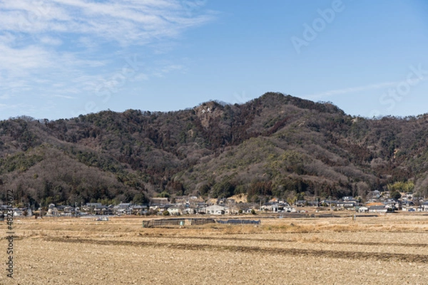 Fototapeta 栃木百名山 大小山の風景　麓から観る山