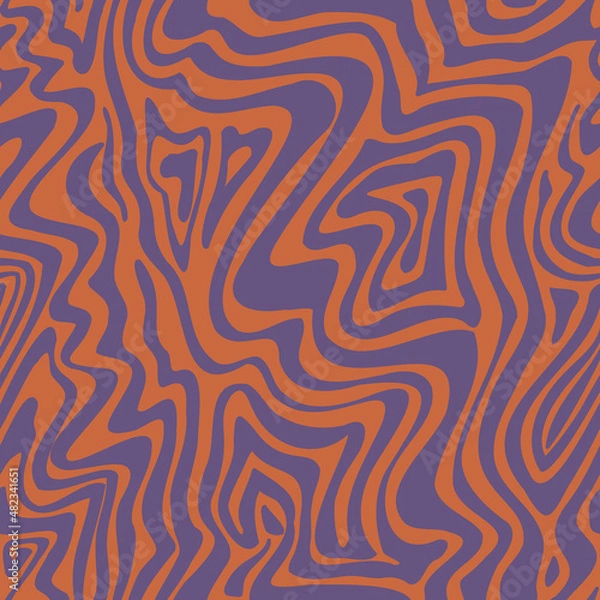 Obraz Seamless pattern print of colored zebra fur, purple spots on an orange background. Abstract texture for printing.