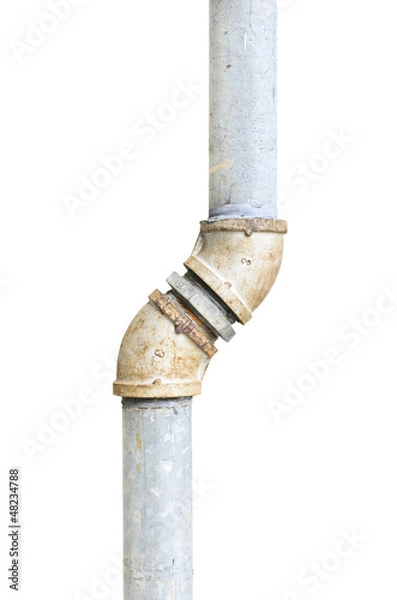 Obraz rusty s shape tube isolated