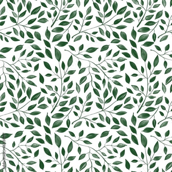 Fototapeta seamless pattern with leaves