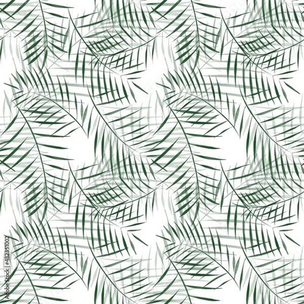 Fototapeta seamless pattern with leaves