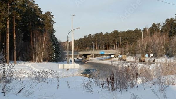 Obraz river in winter
