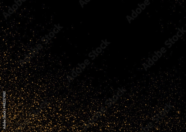 Obraz 黒地に金粉の和風背景