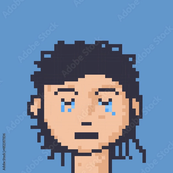 Obraz Male character pixel image for nft project