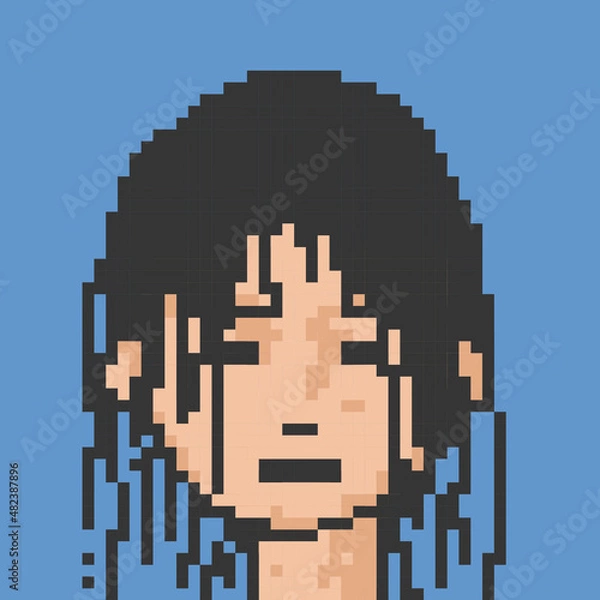 Obraz Male character pixel image for nft project