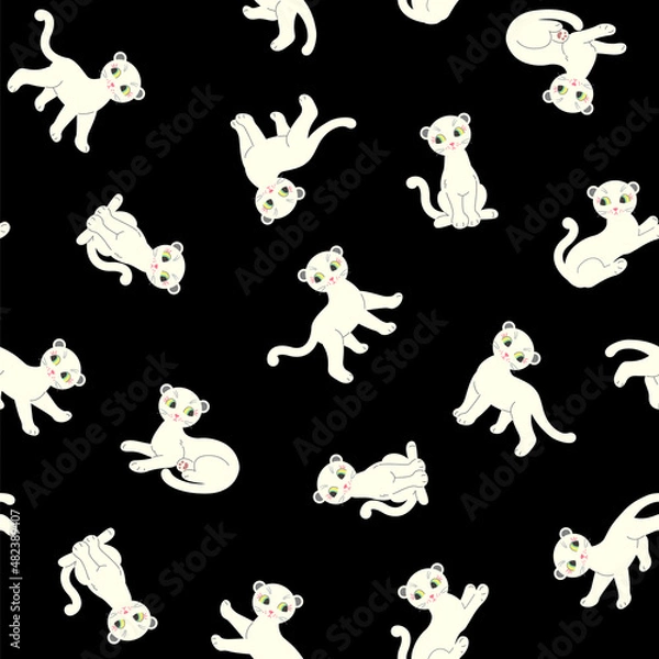 Obraz Simple and cute leopard seamless pattern,