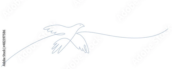 Obraz flying bird drawing