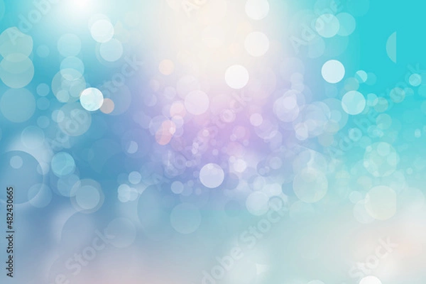 Obraz Abstract bokeh background blue and white