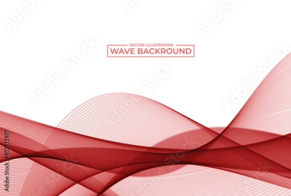 Fototapeta Abstract modern flowing stylish wave in white background. vector illustration