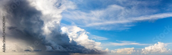Fototapeta Panorama of the sky with clouds